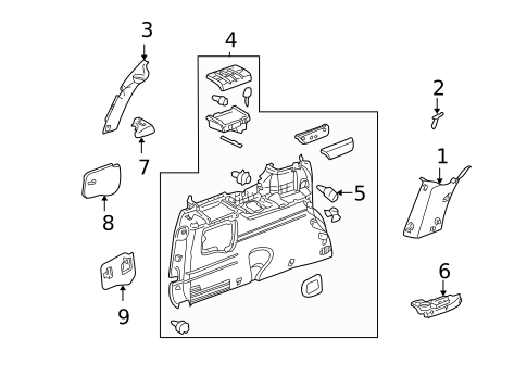 Interior Trim - Side Panel for 2001 Chevrolet Venture #2