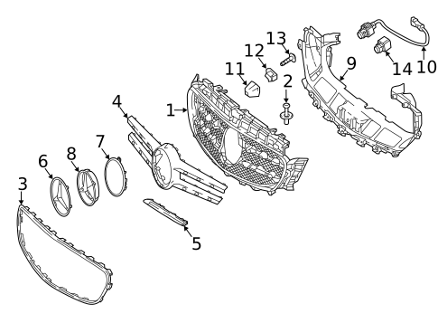 Grille & Components for 2020 Mercedes-Benz E450 #0