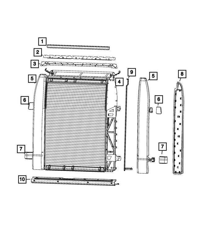 7JG37JXWAA - Doors, Door Mirrors and Related Parts: Roll Up Door Cover for Mopar Image image