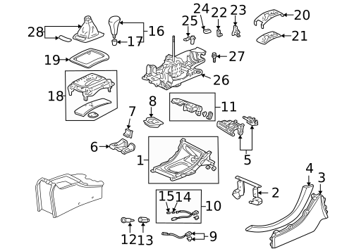 Gear Shift Control for 2003 Acura CL #0
