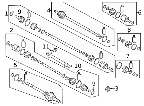 Drive Axles for 2023 Kia Niro EV #0