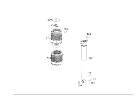 Rear Suspension Strut and Suspension Strut Mount for 2014 Mercedes-Benz E350 #0