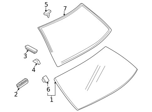 Glass - Lift Gate for 2003 Mazda Protege5 #0
