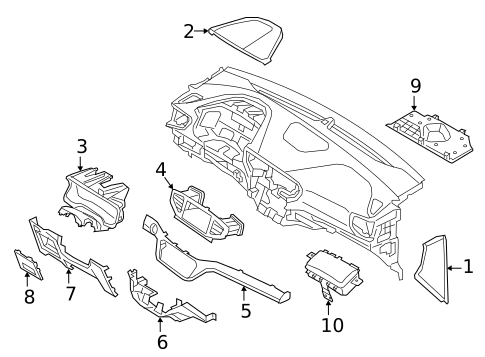 Instrument Panel Components for 2018 Hyundai Ioniq #0