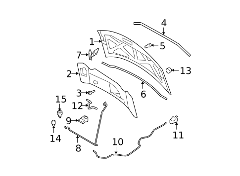 Hood & Components for 2009 Ford Edge #0