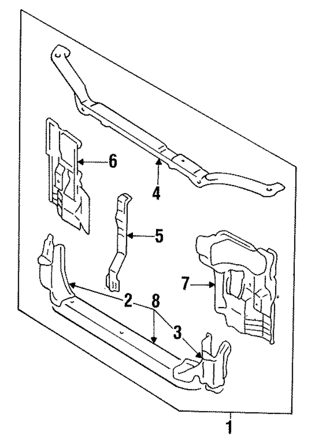 MB907829 - Cooling System: Radiator Support for Mopar Image