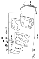 F6DZ5423943AAL - Body: Door Trim Panel for Ford: Taurus | Mercury: Sable Image