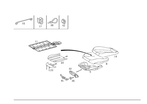 Front Seat and Headrest for 2003 Mercedes-Benz CLK 430 #1