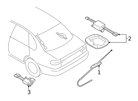 Antenna & Radio for 2003 Subaru Outback #0