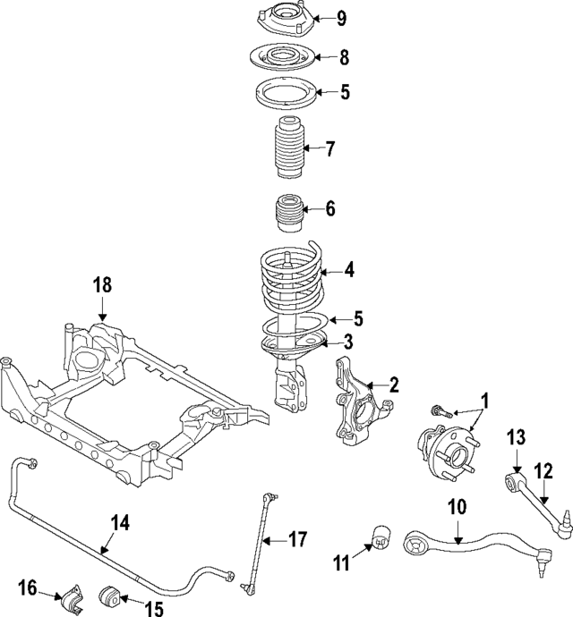 545512M500 - : Suspension Control Arm Bushing for Hyundai Image