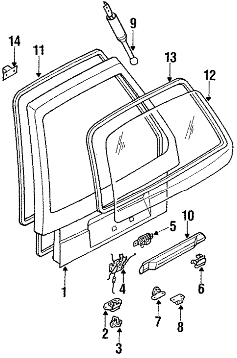 Glass - Lift Gate for 1987 Nissan Van #0