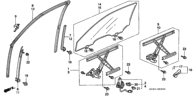 Door Window for 1997 Honda Civic #0