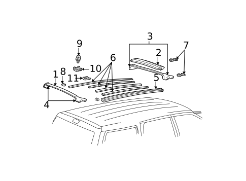 Luggage Carrier for 1995 Ford Explorer #0