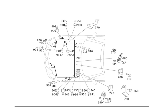 445452928 - Electrical Equipment and Instruments: Plug for Mercedes-Benz: C250, C300, C350, C63 AMG, CLK320, CLK350, CLK500, CLK55 AMG, CLK550, CLK63 AMG, GLK250, GLK350, SL500, SL55 AMG, SL550, SL600, SL63 AMG, SL65 AMG Image image