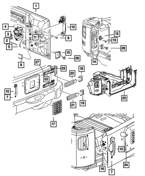 Deck Lid for 2008 Jeep Wrangler #0