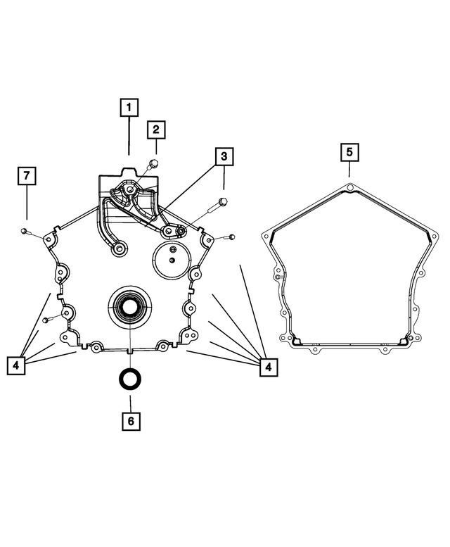6104225AA - 2.7L Gas; Engine: Hex Flange Head Bolt, Mounting for Mopar Image