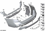 51128094106 - : Bumper Trim Panel, Primed, Rear for BMW Image