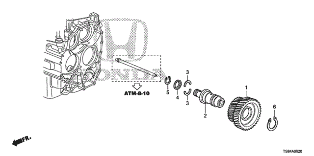 AT Idle Shaft (5AT) for 2012 Honda Civic #0
