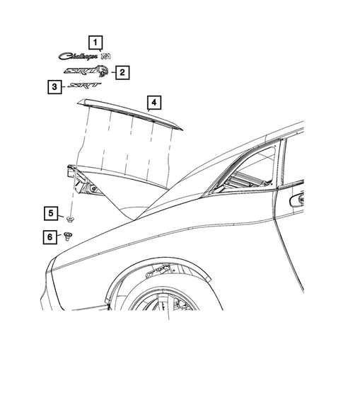 Moldings and Ornamentation for 2017 Dodge Challenger #1