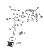 5273102AB - Service Brakes: Brake Pedal Bracket for Mopar Image