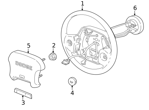 Steering Wheel & Trim for 2000 Dodge Dakota #0