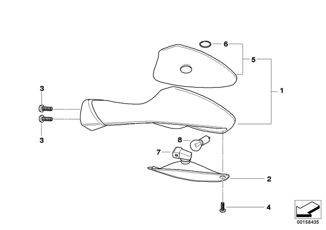 63137680699 - : Front Left Turn Indicator for BMW-Motorrad Image