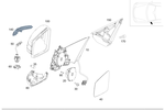 2128108500 - Driver Door: Mirror Frame for Mercedes-Benz Image