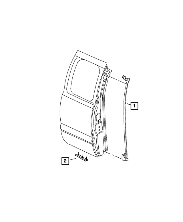 55275041AG - : Cargo Door Weatherstrip, Left for Mopar Image