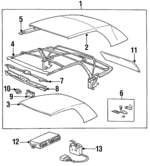 54348215978 - Body: Roof Assembly for BMW: 318i, 323i, 325i, 328i, M3 Image