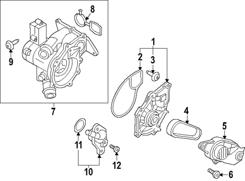 Water Pump for 2025 Audi Q7 #0