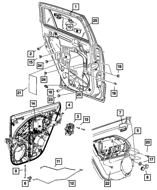 XU80SW1AG - Doors, Door Mirrors and Related Parts: Exterior Door Handle, Right for Mopar Image