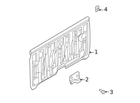 Back Panel for 2001 Nissan Frontier #2