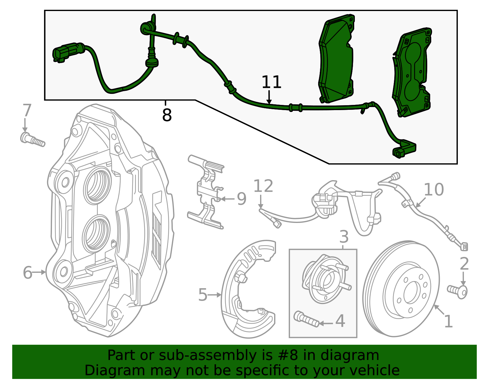 2020-2025 GM (Replaces 85529064) Front Disc Brake Pad Set 85614851 GM ...