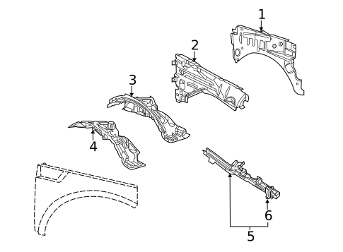 Structural Components & Rails for 2011 Dodge Nitro #0