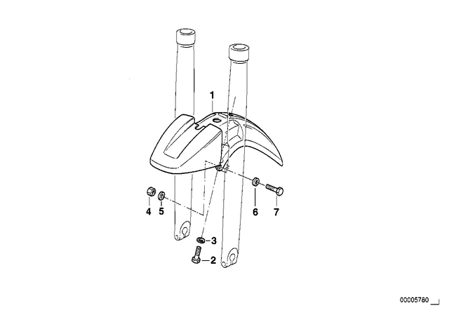 46612324395 - : Extended Lower Mudguard for BMW-Motorrad Image