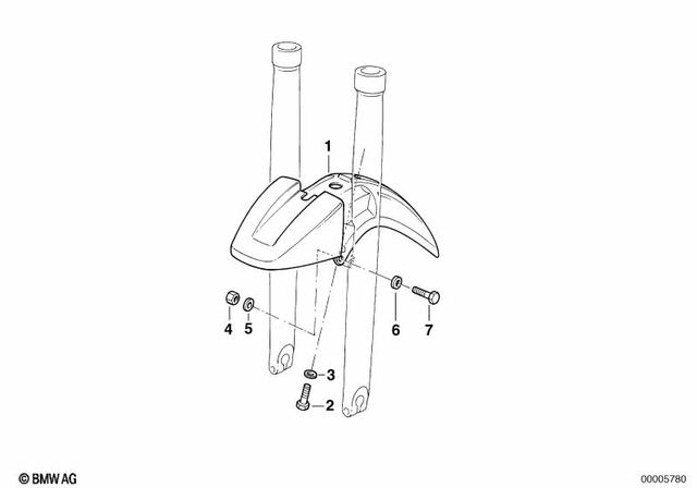 46612324395 - : Extended Lower Mudguard for BMW-Motorrad Image