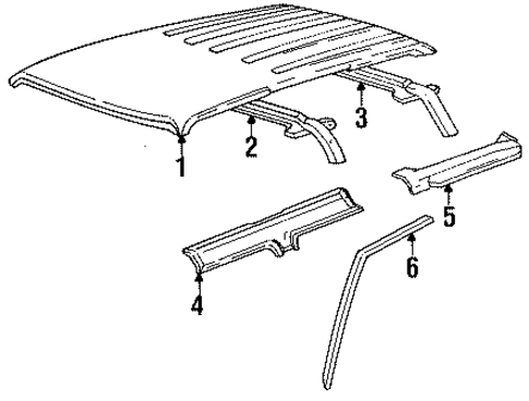 Roof & Components for 1992 GMC Jimmy #0