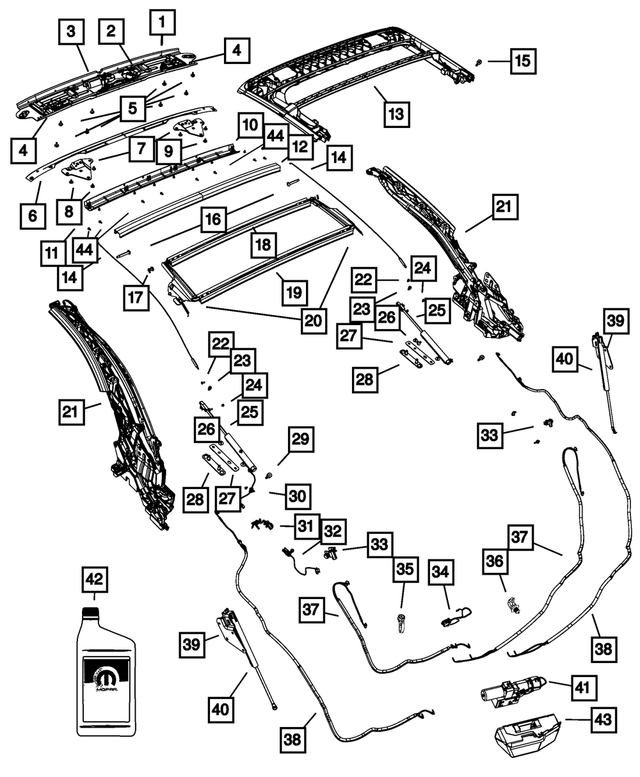 68029314AA - : Hardware Kit for Mopar Image