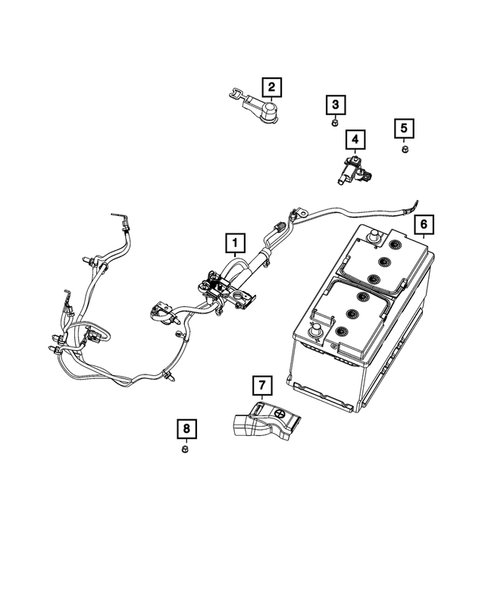 Battery, Battery Tray and Cables for 2021 Ram 1500 #9