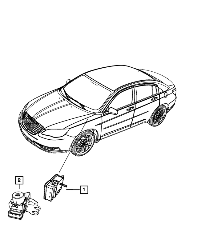 68067419AA - Electrical: Anti-lock Brake System Hydraulic Control Unit for Mopar Image