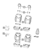 6GB64LR5AC - Interior Trim: Front Seat Back Cover, Right for Jeep: Compass Image