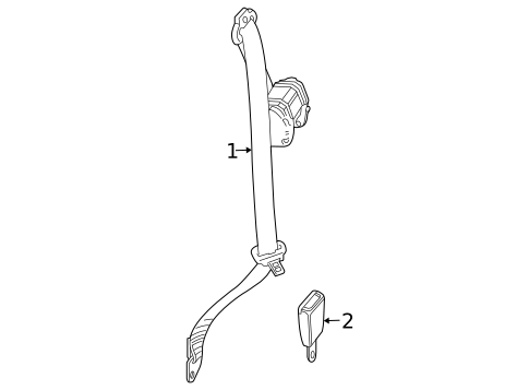 Rear Seat Belts for 2003 Land Rover Freelander #1