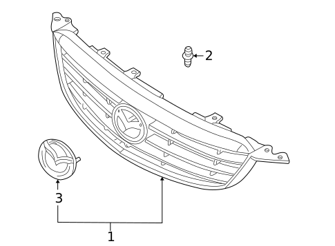 Grille & Components for 2001 Mazda Millenia #0