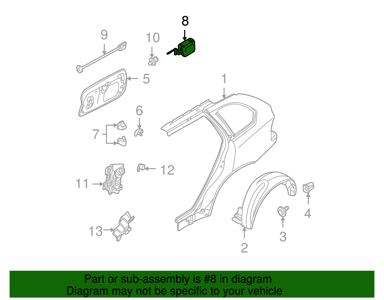 Door Actuator - BMW (67116987636)