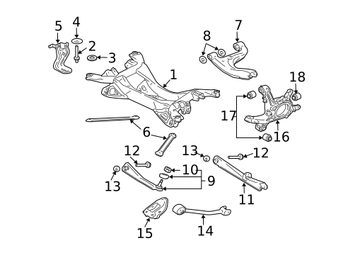 Rear Suspension for 2004 Mitsubishi Endeavor #2