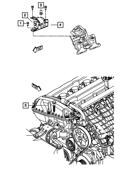 Engine Mounting for 2012 Jeep Compass #6
