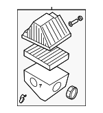 165009Z005 - Engine: Air Cleaner Assembly for Nissan: Frontier, Xterra Image