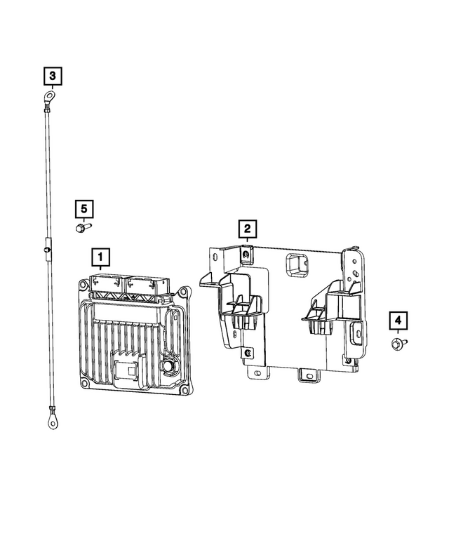 68545774AB - Electrical: Engine Control Unit Bracket for Mopar Image