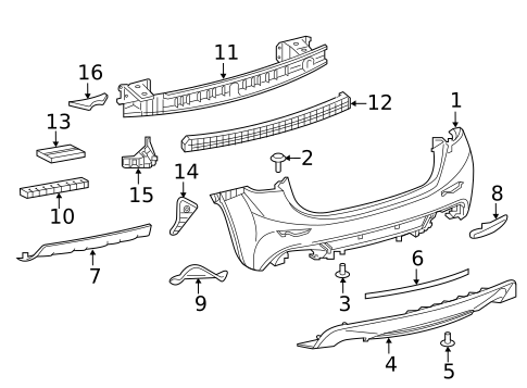 Bumper & Components - Rear for 2019 INFINITI QX30 #0