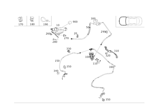 2138606001 - Windshield Washer System, Emergency Equipment: Gas Generator for Mercedes-Benz Image image